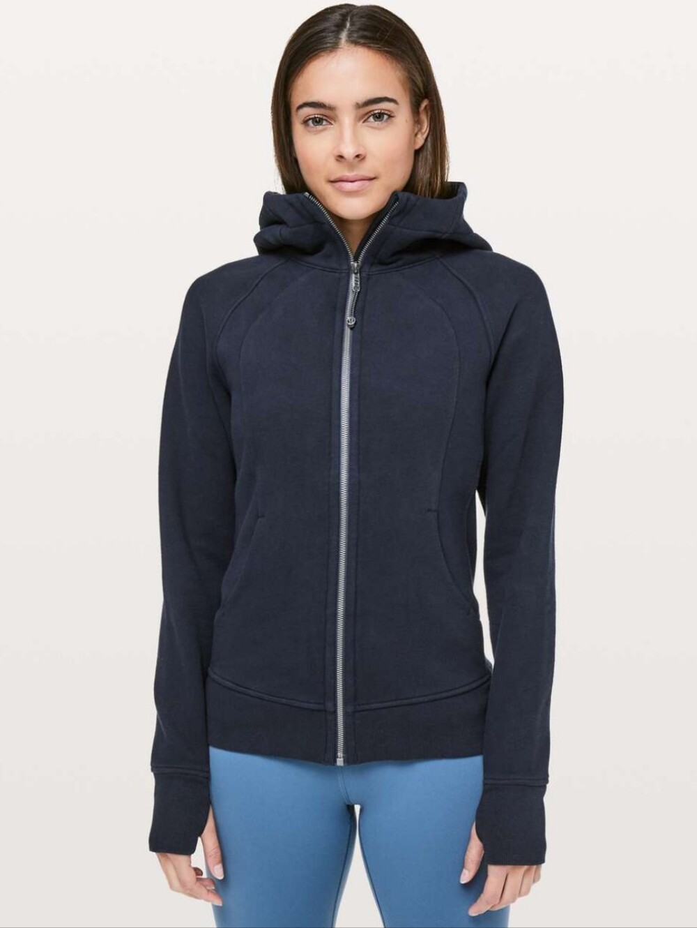 Lululemon Scuba Hoodie Light Cotton Fleece Navy Size 4